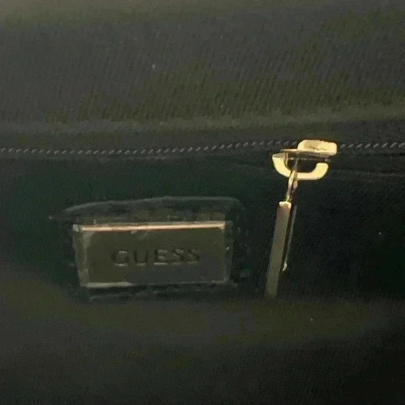 Guess Black Clutch/Crossbody with Gold Chain - Picture 6 of 9